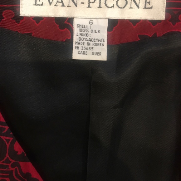 Evan-Picone Blazer, Size 6, 100% Silk - Picture 4 of 4